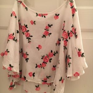 Cute Floral Off-Shoulder Top
